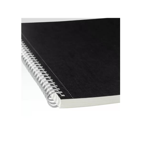 Maxiquaderno Ecoqua original - A4 - 90 gr - 1 rigo - 70 fogli - nero  - spiralato - Fabriano