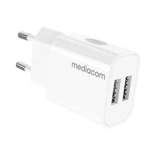 Caricatore da 2.4A - 12W - 2 porte USB - Mediacom