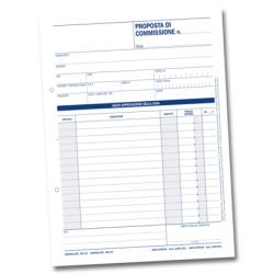 Blocco proposto commissione - 50/50 copia autoricopiante - 29,7 x 21,5 cm - DU16721C000 - Data Ufficio