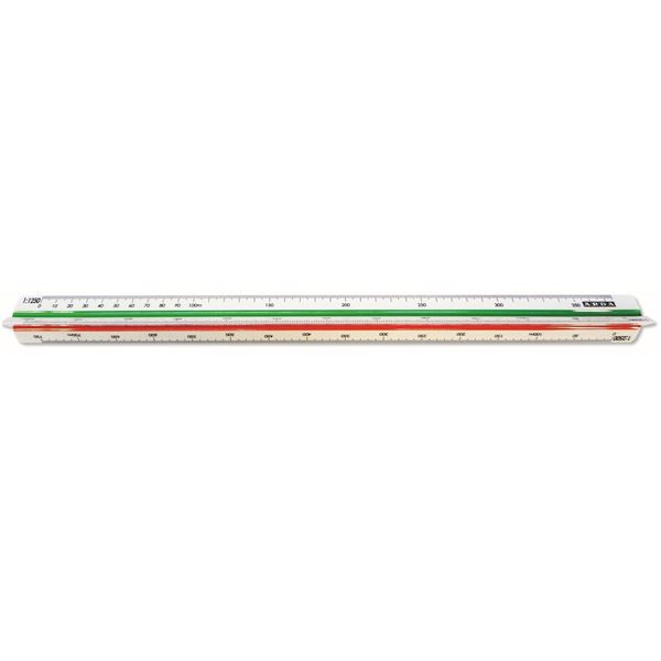 Scalimetro Isoteck - 30cm - per catasto - scale 1:500-1000-1250-1500-2000-2500 - Arda