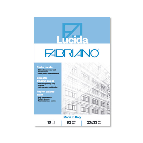 Blocco carta lucida - 23 x 33gr - 10 fogli - 82gr - Fabriano