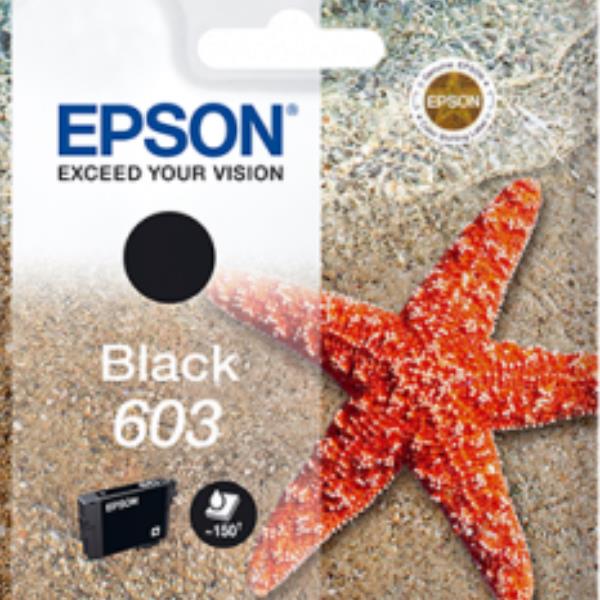 Epson 603 - 3.4 ml - nero - originale - blister con radiofrequenza / allarme acustico - cartuccia d'inchiostro - per Expression Home XP-2150, 2155, 3150, 3155, 4150, 4155; WorkForce WF-2820, 2840, 2845, 2870