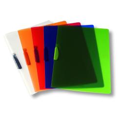 Cartellina con molla Clipper - A4 - PP - trasparente rosso - Fellowes