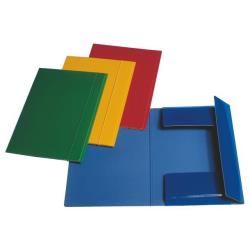 Cartella 3 lembi con elastico - A4 - dorso 0,3 cm - cartoncino plastificato - blu - Esselte