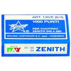 Punti 130/E - 6/4 - acciaio naturale - metallo - Zenith - conf. 1000 punti
