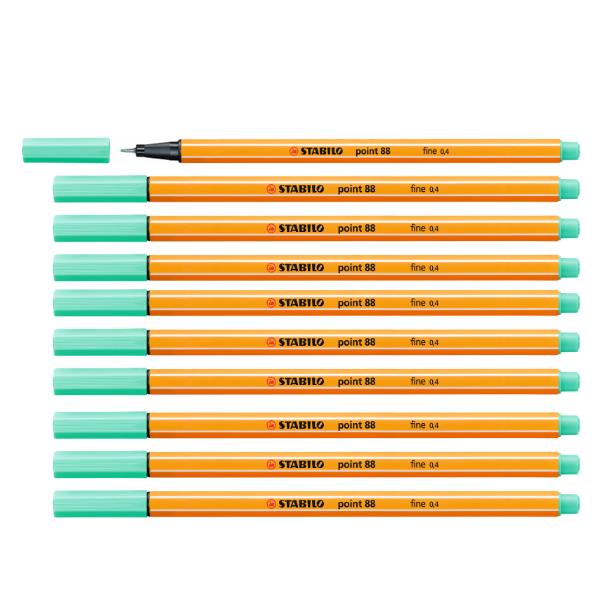 Fineliner Point 88 - tratto 0,4 mm - verde ghiaccio 13 - Stabilo