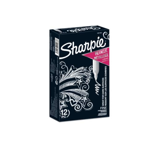 Marcatore permanente sharpie metallic argento p.fine