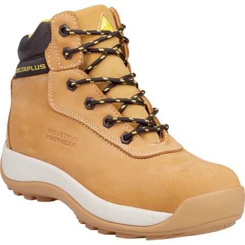 Calzatura di sicurezza Saga S3 SRC HRO - pelle pieno fiore nubuck - numero 39 - beige - Deltaplus