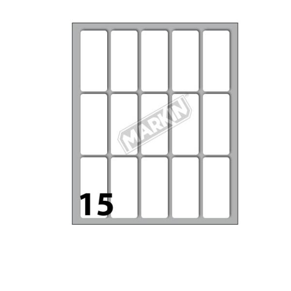 Etichette adesive - in carta - permanenti - 46 x 20 mm - 15 et/fg - 10 fogli - bianco - Markin