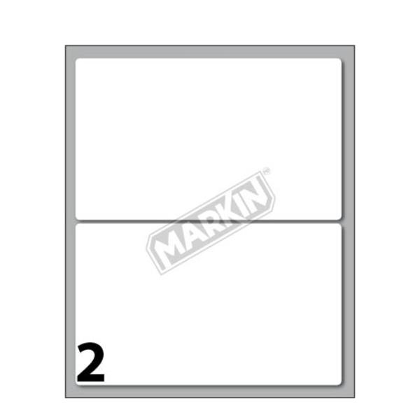 Etichette adesive - in carta - permanenti - 115 x 70 mm - 2 et/fg - 10 fogli - bianco - Markin