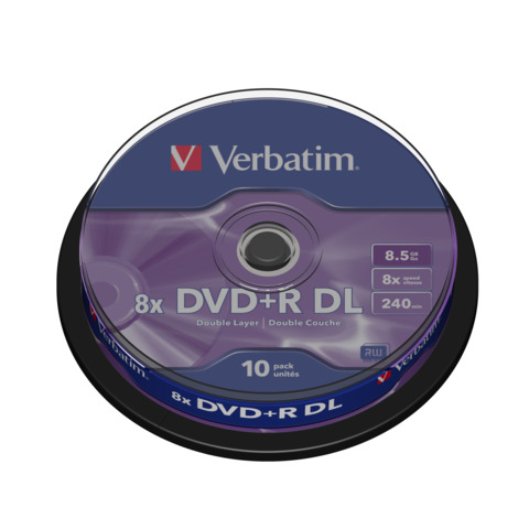 Verbatim - Scatola 10 DVD+R Dual Layer - serigrafato Spindle - 43666 - 8,5GB