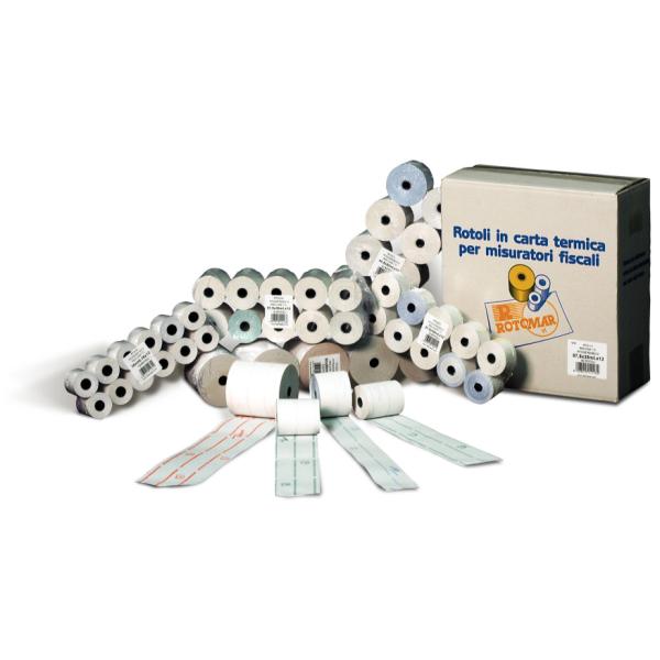Blister rotoli carta termica BPA free omolog. - 59,5mmx60mt 68mm - 55gr/mq - 10 pezzi - Rotomar
