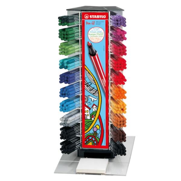 Pennarello Pen 68 - colori assortiti - Stabilo - expo 240 pezzi