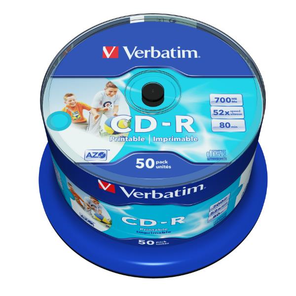 Scatola 50 cd-r datalife spindle 1x-52x 700 mb no id brnad printable