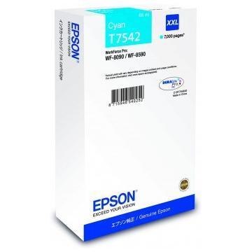 Epson T7542 - 69 ml - misura XXL - ciano - originale - cartuccia d'inchiostro - per WorkForce Pro WF-8090, WF-8090 D3TWC, WF-8090DW, WF-8590, WF-8590 D3TWFC, WF-8590DWF