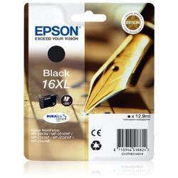 Epson 16XL - 12.9 ml - XL - nero - originale - blister - cartuccia d'inchiostro - per WorkForce WF-2010, 2510, 2520, 2530, 2540, 2630, 2650, 2660, 2750, 2760