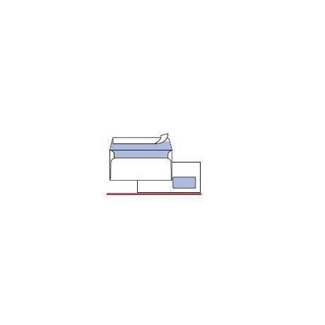 Pigna EDERA STRIP - Busta - 110 x 230 mm - a portafoglio - apertura laterale - autoadesiva - 1 finestra - tinta di sicurezza - pacco da 50