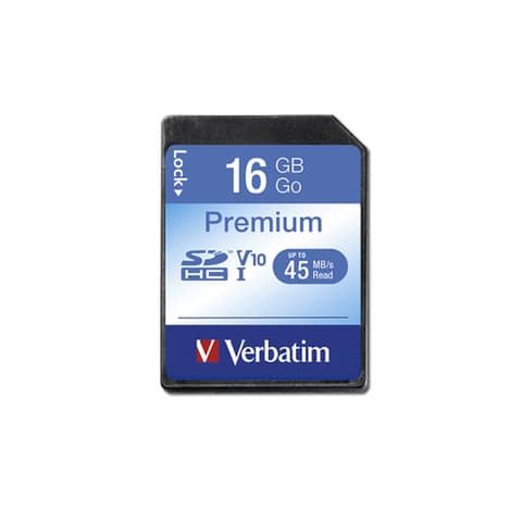 Verbatim - Scheda di memoria flash - 16 GB - Class 10 - SDHC