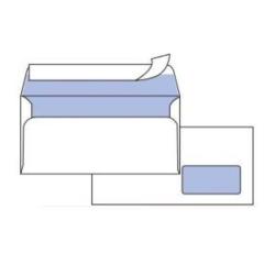 Pigna Silver 80 Strip - Busta - 110 x 230 mm - a portafoglio - apertura laterale - autoadesiva - 1 finestra - bianco - pacco da 500