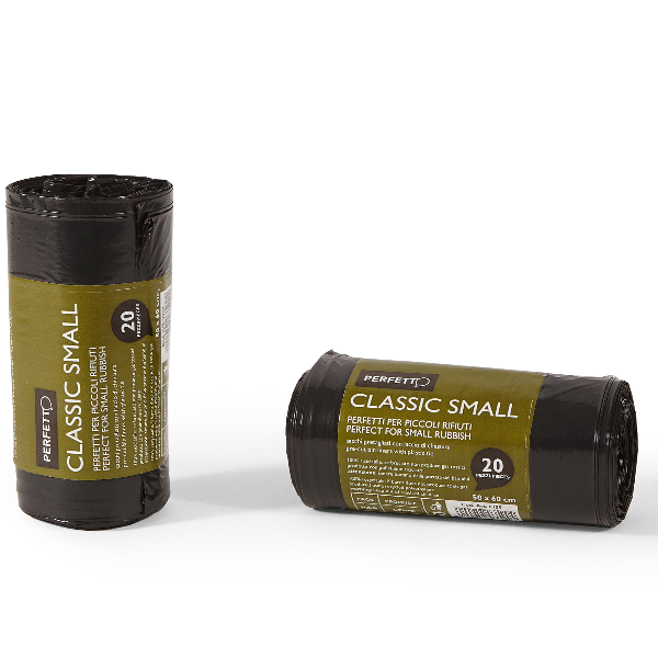 Perfetto Classic Small - Sacchetto per rifiuti - nero - pacco da 20