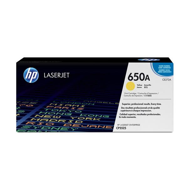 HP 650A - Giallo - originale - LaserJet - cartuccia toner (CE272A) - per Color LaserJet Enterprise CP5520, CP5525, M750