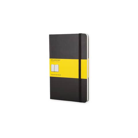 Moleskine Large - Taccuino - 130 x 210 mm - 240 pagine - quadretti - nero - cartone