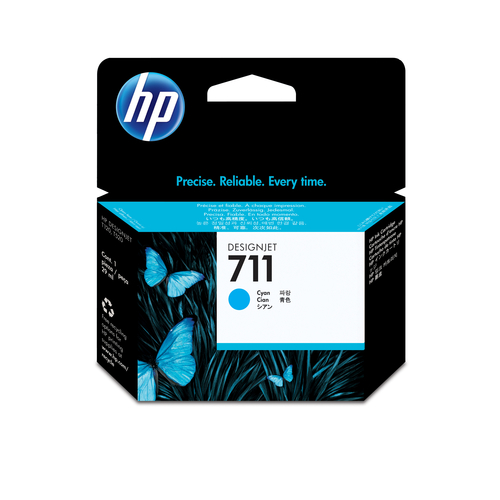 HP 711 - 29 ml - ciano - originale - DesignJet - cartuccia d'inchiostro - per DesignJet T100, T120, T120 ePrinter, T125, T130, T520, T520 ePrinter, T525, T530