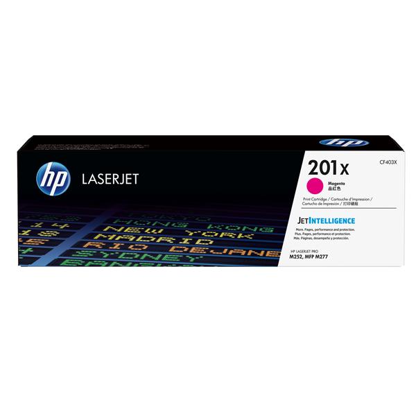 HP 201X - Alta resa - magenta - originale - LaserJet - cartuccia toner (CF403X) - per Color LaserJet Pro M252dn, M252dw, M252n, MFP M274n, MFP M277c6, MFP M277dw, MFP M277n