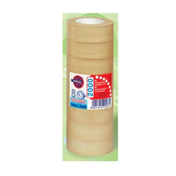 Eurocel PP 2000 - Nastro da imballaggio - 19 mm x 33 m - polipropilene orientato biassialmente - trasparente, miele