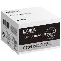 Epson 0709 - Nero - originale - cartuccia toner - per WorkForce AL-M200DN, AL-M200DN Double pack bundle ETD, AL-M200DW, AL-MX200DNF, AL-MX200DWF