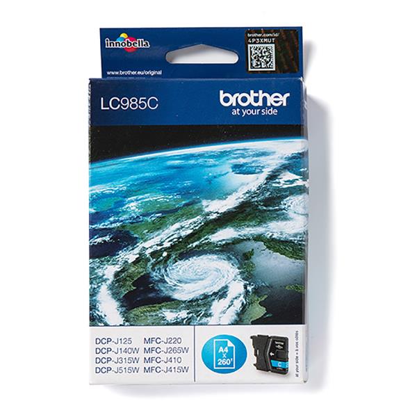 Brother LC985C - Ciano - originale - cartuccia d'inchiostro - per Brother DCP-J125, DCP-J140, DCP-J315, DCP-J515, MFC-J220, MFC-J265, MFC-J410, MFC-J415