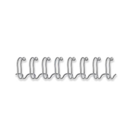 Fellowes - 8 mm - 34 anelli - A4 (210 x 297 mm) - 50 fogli - argento - 100 pezzi filo per rilegatura - per Fellowes Galaxy E, Galaxy Wire, Quasar 130