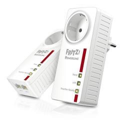 AVM FRITZ!Powerline 1220E - Kit adattatore powerline - GigE, HomePlug AV (HPAV) 2.0, IEEE 1901 - collegabile a parete (pacchetto di 2)