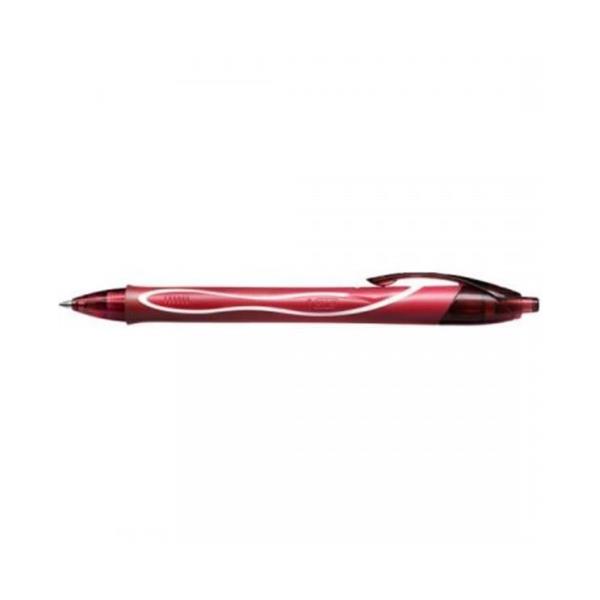 BIC Gel-ocity QuickDry - Penna a sfera - rosso - inchiostro gel - 0.7 mm - medio - retrattile (pacchetto di 12)