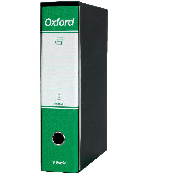 Esselte Oxford - Cartellina con meccanismo a leva - larghezza dorsale 80 mm - per 230 x 330 mm - capacità 500 fogli - verde