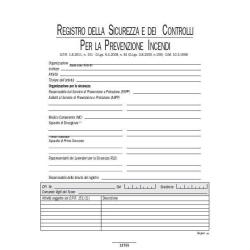 Data Ufficio - Registro dei controlli e della manutenzione per la prevenzione degli incendi - 48 pagine - 310 x 245 mm