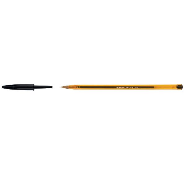 BIC Cristal Fine - Penna a sfera - nero - 0.8 mm - fine (pacchetto di 50)