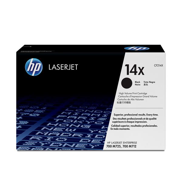 HP 14X - Alta resa - nero - originale - LaserJet - cartuccia toner (CF214X) - per LaserJet Enterprise 700, MFP M725dn, MFP M725f, MFP M725z, MFP M725z+