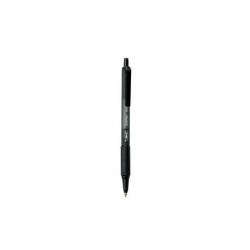 BIC Soft Feel clic Grip - Penna a sfera - nero - 1 mm - medio - retrattile (pacchetto di 12)