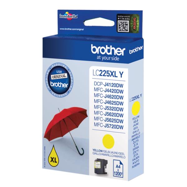 Brother LC225XLY - Giallo - originale - cartuccia d'inchiostro - per Brother DCP-J4120, MFC-J4420, J4620, J5320, J5620, J5625, J5720; Business Smart MFC-J4420