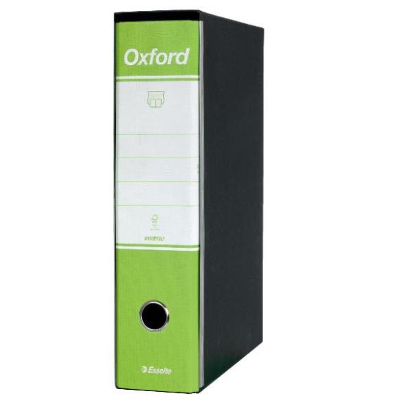 Esselte Oxford - Cartellina con meccanismo a leva - larghezza dorsale 80 mm - per Folio, 230 x 330 mm - verde lime