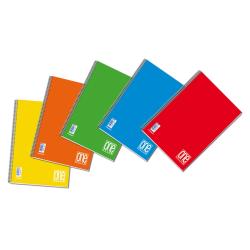 Blasetti One Color - Taccuino - rilegatura a spirale - A5 - 60 fogli / 120 pagine - quadretti - disponibile in colori assortiti
