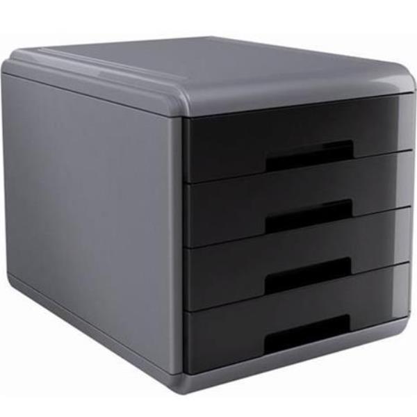 ARDA Mydesk - Cassettiera - 4 cassetti - nero opaco