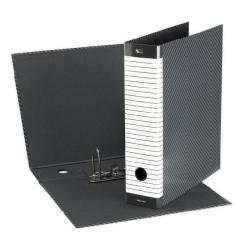 Esselte Delso Line - Cartellina con meccanismo a leva - larghezza dorsale 80 mm - per A4 - grigio