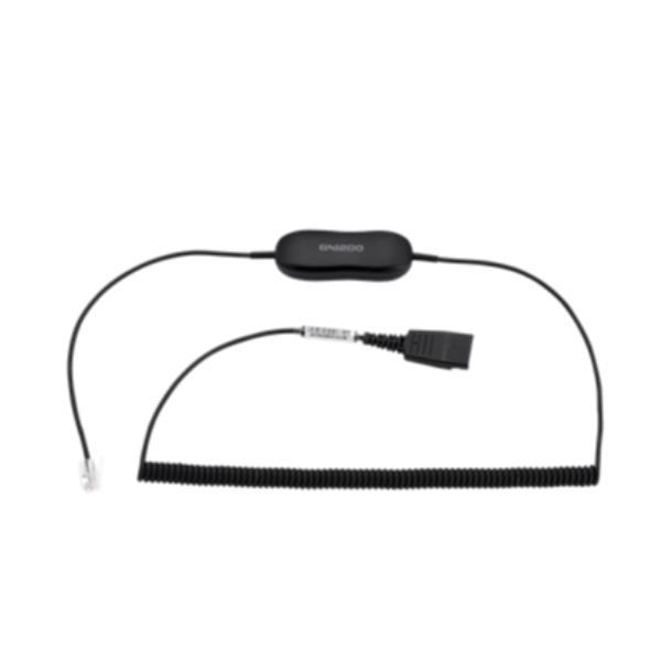 Jabra GN1218 AC Attenuation - Cavo per cuffie - disconnessione rapida spina - 2 m - per Cisco IP Phone 78XX, 88XX; BIZ 1500, 2300, 2400