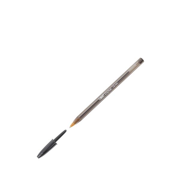 BIC Cristal - Penna a sfera - nero - 1.6 mm - larga (pacchetto di 50)