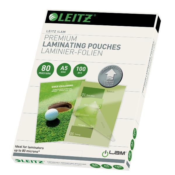 Leitz - Brillante, cristallino - A5 (148 x 210 mm) rivestimento di plastificazione