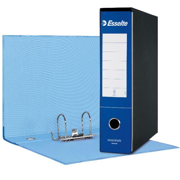Esselte - Cartellina con meccanismo a leva - larghezza dorsale 80 mm - per Folio, 230 x 330 mm - blu