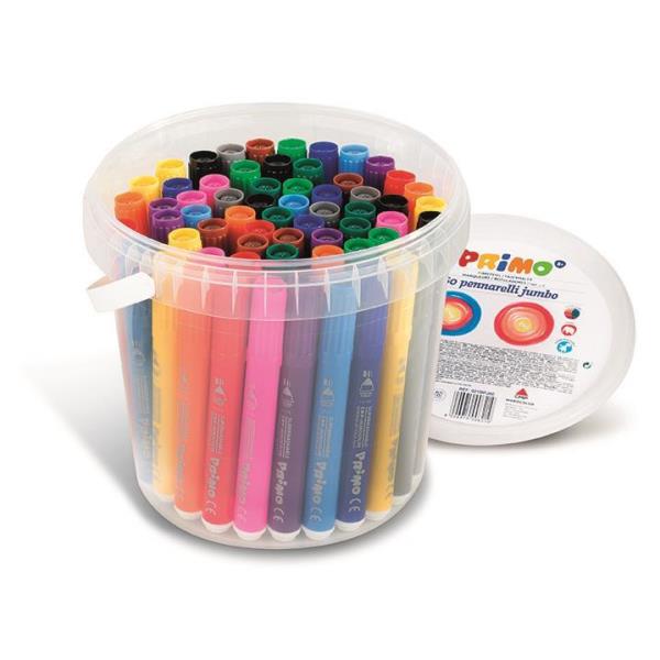 PRIMO JUMBO - Penna punta in fibra - colori assortiti - 7.6 mm (pacchetto di 60)