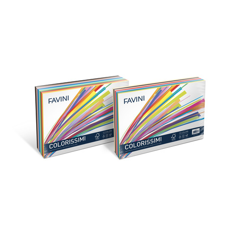 Favini Colorissimi Bristol T4 - Cartoncino - 250 x 350 mm - 240 fogli - assortiti - 200 g/m²
